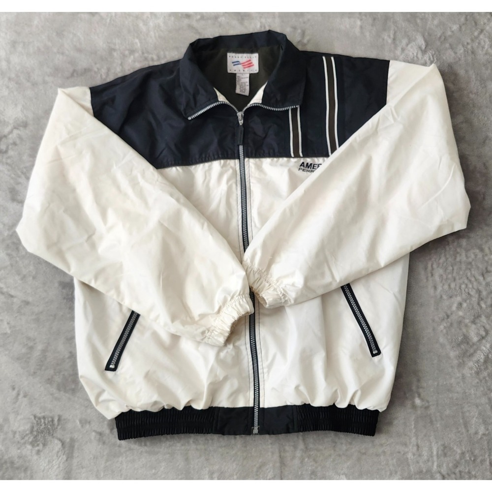 Vintage‎ Men's Perry Ellis America Black White Puffer Jacket Size L